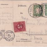 Bayern - Nürnberg Landesausstellung 5 Pfg Privatganzsache n. USA Nachporto 1906