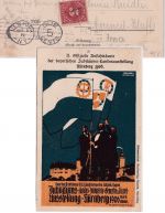 Bayern - Nürnberg Landesausstellung 5 Pfg Privatganzsache n. USA Nachporto 1906