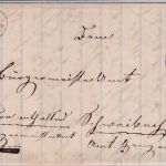 Baden - Achern Postablage Ottenhöfen Dienstbrief/Marschordre n. Schwaibach 1866