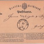 DR - 1/2 Gr. gr. Brustschild Karte K2 Raschau - Grünhain 1872 - Pracht !!