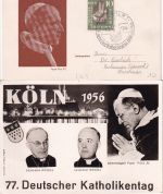 BRD - 77. Dt. Katholikentag 2 Sonderkarten je mit SST 1956
