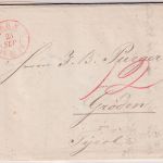 Schweiz/Österreich - Bern 1849 12 Kr. Portobrief n. Gröden/Tirol - mit Inhalt