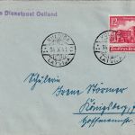 Dt.Bes. Lettland - 12 Pfg. WHW Brief Kuldiga (Goldingen) - Königsberg 14.10.1941