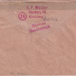 AM-Post/Kontrollrat - 42 Pfg. + 3x2 Pfg. Ziffer Doppelbrief Hamburg 1946