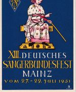 Bizone - Mainz 1951 13. Dt. Sänger-Bundesfest 10 Pfg. Privatganzsache + SST