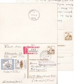 Berlin - 30/30 Pfg B&S Ganzsache/Doppelkarte Einschreibekarte n. ÖSTERREICH 1985
