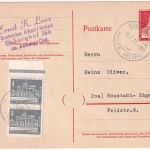 Berlin - 8 Pfg. Stadtbilder Ganzsache+Zusatz Poststelle I Sorghof ü. Amberg 1961