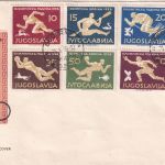 Jugoslawien - Olympiade 1956 Melbourne Satz Schmuck-FDC ESST Belgrad