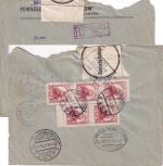 Polen - 5x20 Gr. Dreimaster Einschreibebrief "crash mail" Stanislawow 1927