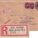 Bulgarien - "Vom Ausland über Berlin W8" Einschreibebrief Sofia 1921 Zensur