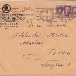 Polen - 30 Gr. 200. Geburtstag George Washington Firmenbrief Lodz - Thorn 1933