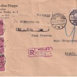 Polen - 3x20 Gr. Juliusz Slowaki u.a. Einschreibebrief Posen - Krakau 1927