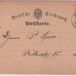 DR - 1/2 Gr. gr. Brustschild Ortskarte K1 Berlin P.E.10 1873