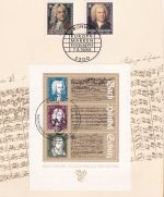 BRD/DDR - Bonn/Berlin 1985 Jahr der Musik 300. Geb. Händel/Bach Schmuckblatt