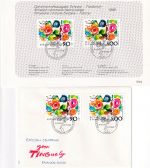 Schweiz/Frankreich - Zeitgenössische Kunst Schmuck-FDC+PTT Souvenirblatt 1988
