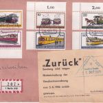 Berlin - Retourzettel/Geschenkverordnung Einschriebebrief i.d. DDR 1971