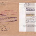 BRD/Postkrieg - Grundgedanke Demokratie Blockausgabe Brief n. Tschenstochau 1987