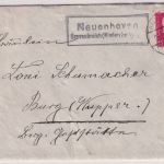 DR - Neuenhoven Grevenbroich Land Landpost-Ra2 Brief n. Burg 1929