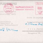 BRD - Dormagen 1966 20 Pfg. AFS "Raphaelshaus" Weihnachtskarte n. ÖSTERREICH