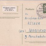 BRD - Süchteln 31.12.62 Handwerbestpl. (aptiert) Ganzsache n. Ingolstadt