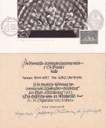 Österreich - 1 S. Katholikentag Wien 1952 Markenfoto m. OU d. Entwerfers !