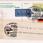 BRD/Postsperre - Nürnberg 1992 Luftpostkarte n. BOSNIEN - Retourzettel
