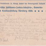 Bayern - Nürnberg Landesausstellung 1906 5 Pfg Privatganzsache n. BRASILIEN