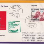 Gabun - 100 F. Olympiade Innsbruck LH-Erstflug Zuleitungspost Libreville 1978