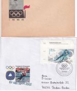 Sport - Eisschnelllauf 10 verschiedene Belege ex 1964/2002