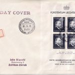 Liechtenstein - Briefmarkenausstellung Vaduz Block Einschreibebrief FDC 1938