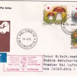 Finnland - Lufthansa Erstflug Casablanca Bogota Zuleitungspost Helsinki 1975