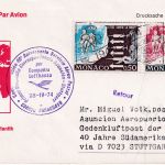 Monaco - 0,50+0,90 Fr. Drogenmissbrauch LH Sonderluftpost Zuleitung 1974