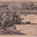 Bayern - Fürth IX. Sängerbundesfest 1898 5 Pfg Privatganzsache gelaufen Nürnberg