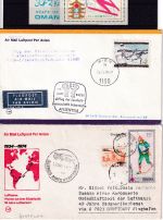 Sport - Biathlon 9 verschiedene Belege + Block ex 1963/1986