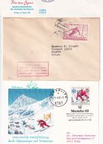 Sport - Skilauf (Abfahrt, Slalom) 10 verschiedene Belege ex 1966/2005