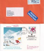 Sport - Skilauf (Abfahrt, Slalom) 10 verschiedene Belege ex 1966/2005