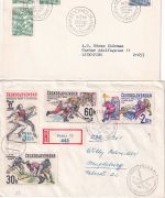 Sport - Eishockey 21 verschiedene Belege + Block ex 1938/1992