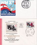 Sport - Eishockey 21 verschiedene Belege + Block ex 1938/1992