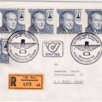 Österreich - 5x3 S. Prof. Terzaghi Einschreibebrief/FDC + ESST Wien 1983
