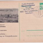 DDR - 10 Pfg. Ganzsache/Zudruck Fachkolloqium Mauerwerksbau Bad Langensalza 1983