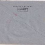 BRD - Hamburg 1950 20 Pfg. AFS "Sozialer Wohnungsbau" Brief n. Lübeck