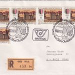 Österreich - 5x3 S. Burg Wels Einschreibebrief/FDC + ESST Wels - Graz 1983