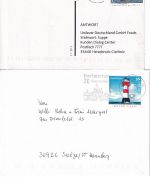 BRD - Leuchttürme 9 Belege/Karten/Briefe mit Einzel-/Mehrfachfrankaturen 2005/10
