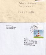 BRD - Leuchttürme 9 Belege/Karten/Briefe mit Einzel-/Mehrfachfrankaturen 2005/10