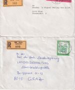 Österreich - "Schönes Österreich" 4 Einschreibebriefe ex 1980/92