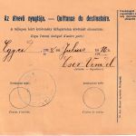 Ungarn/Rumänien - 10 F. Ganzsache+Zusatz Paketkarte Orczyfalva - Egyed 1918