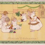 Weihnachten - Kinder, Schaukelpferd farb. Jugendstil-Künstler-AK Ebner 1913