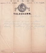 Bayern - Hersbruck 1867 Telegramm aus Schwetzingen
