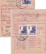 DDR/VGO - 3x200 Pfg. Bauwerke Einzahlungsauftrag Sonneberg 18.9.90