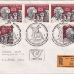 Österreich - 5x3 S. 50. Todestag Hanak Einschreibebrief/FDC Langenzersdorf 1984